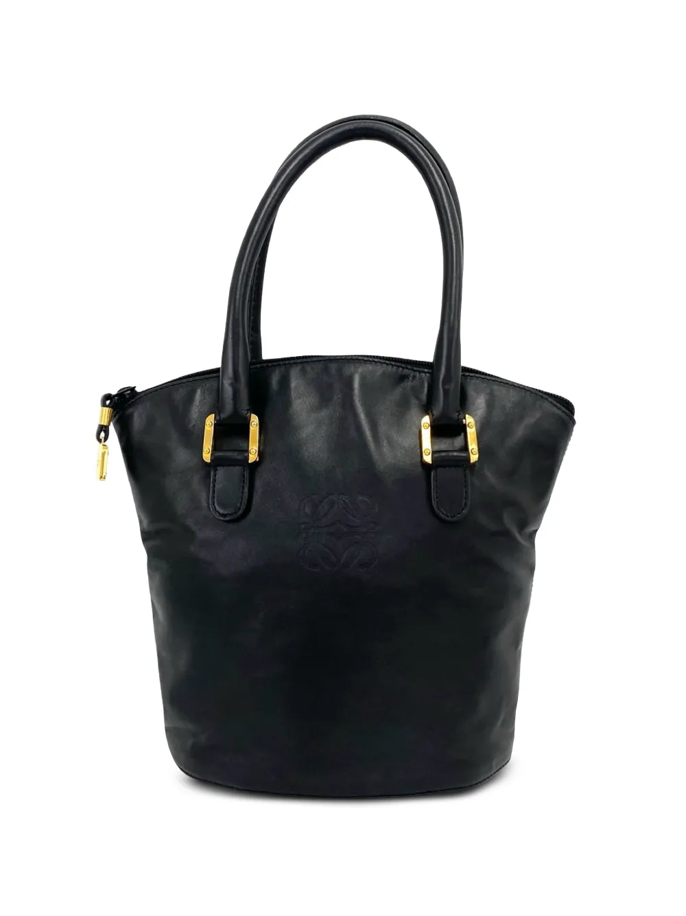 Loewe Pre-Owned 1980-1990 Leather Anagram tote bag - Black