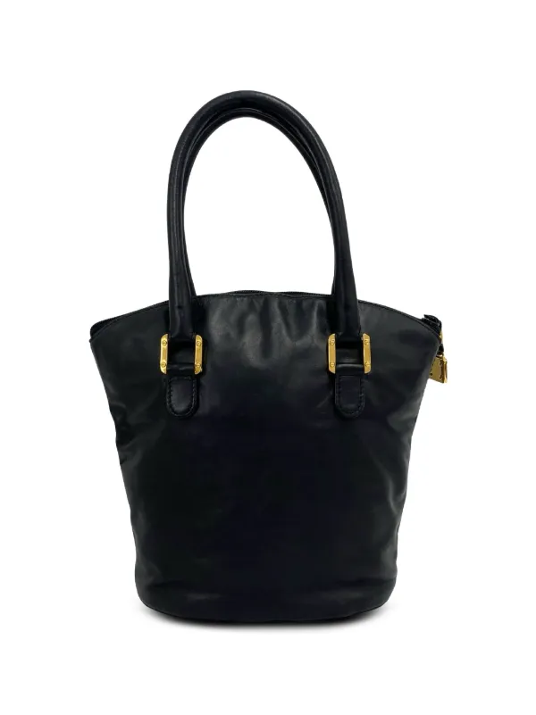 Loewe Pre-Owned 1980-1990 レザーアナグラム ハンドバッグ | ブラック