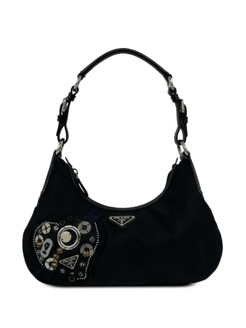 Prada Pre-Owned 2013-2026 Tessuto Embroidered shoulder bag