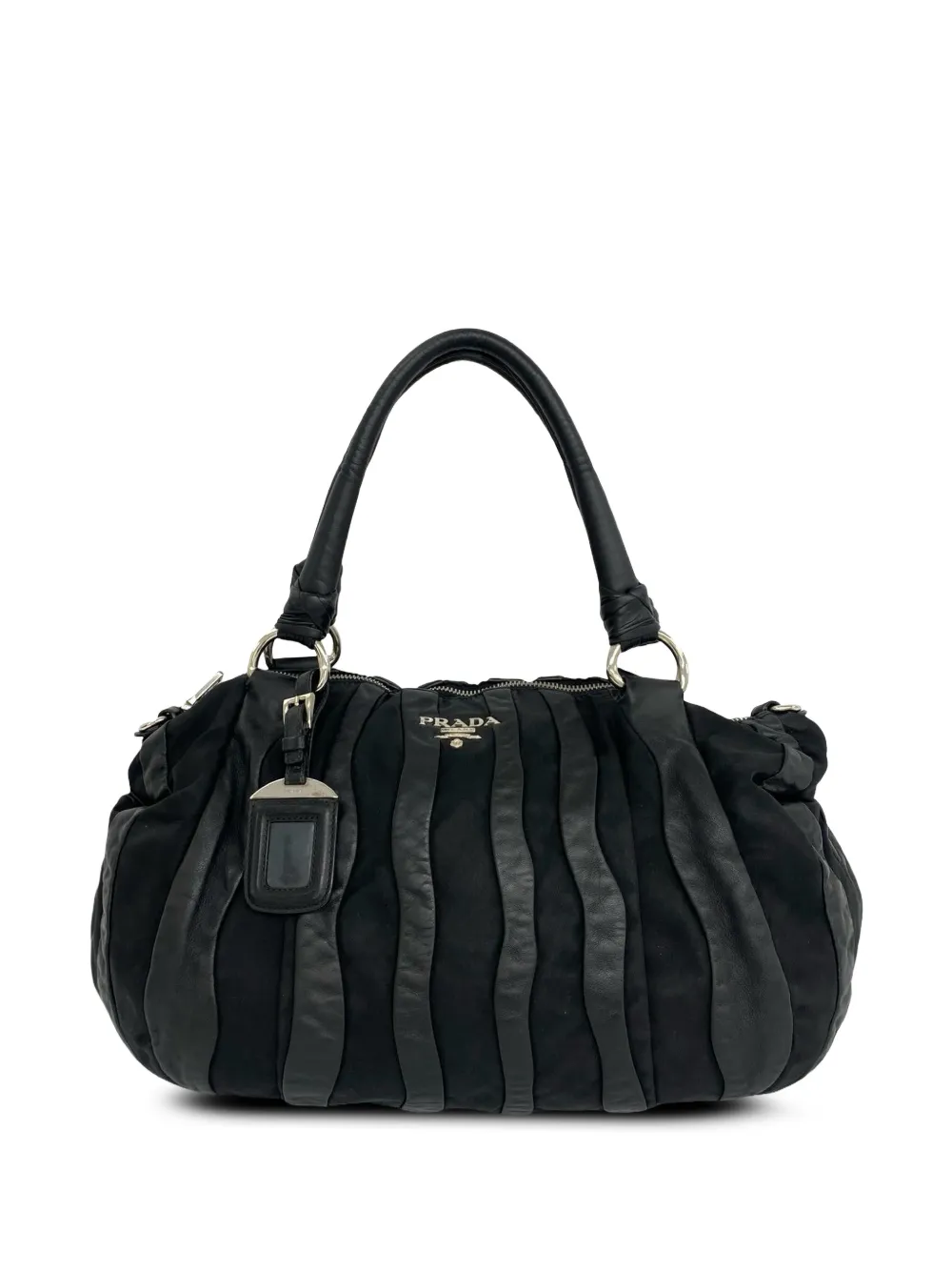 Prada Pre-Owned 2000-2013 Tessuto Nappa Waves handbag - Nero