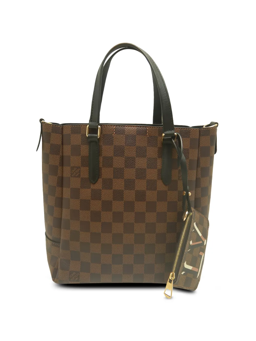 Louis Vuitton Pre-Owned 2018-2026 Damier Ebene Belmont MM satchel - Braun