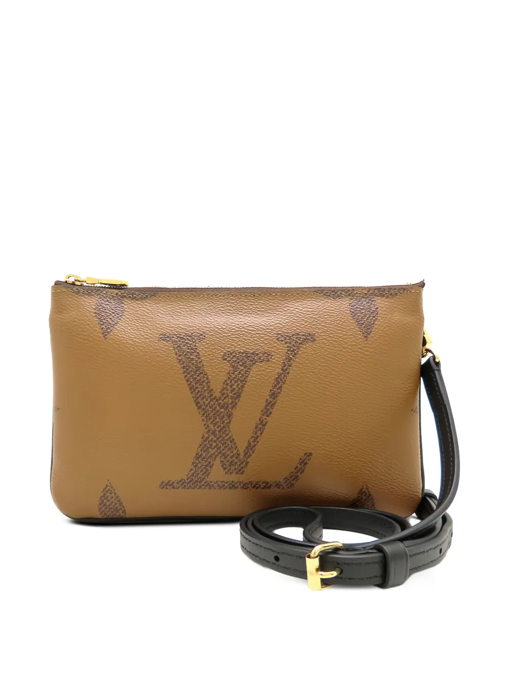 Louis Vuitton Pre-Owned 2021-2026 Monogram Giant Reverse Double Zip Pochette crossbody bag - Marron