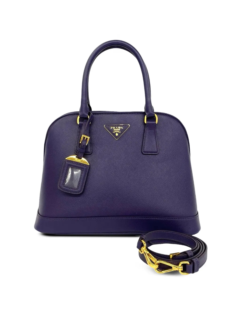 Prada Pre-Owned 2010-2026 Saffiano Lux Promenade satchel - Viola