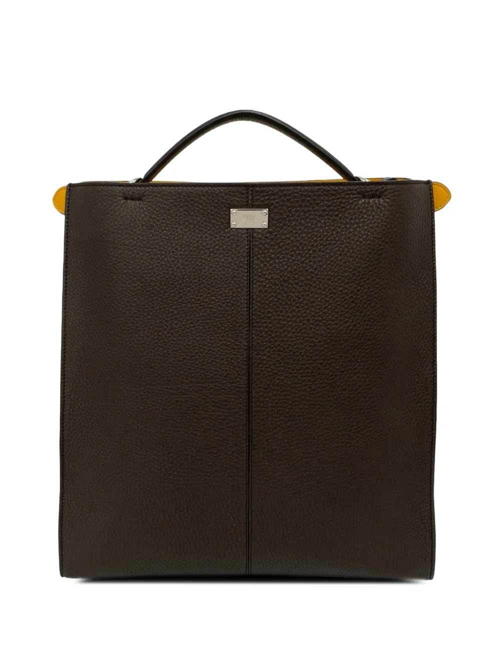 Fendi Pre-Owned 2010-2026 Large Leather Peekaboo X-Lite tote bag - Braun
