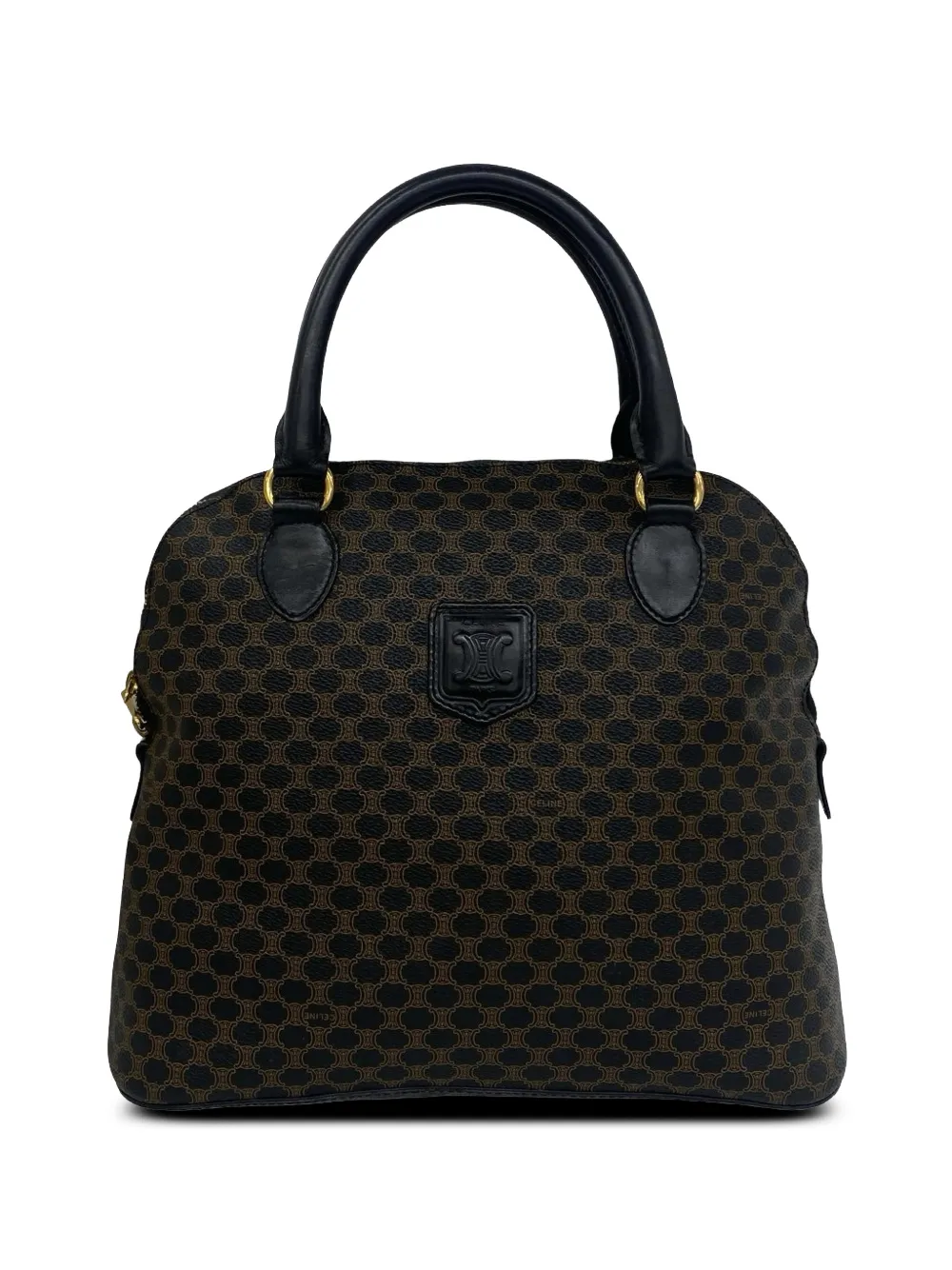 Celine Pre-Owned 1998 Macadam Coated Canvas Blason handbag - Braun