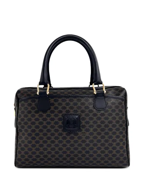 Celine Pre-Owned 1998 Macadam Coated Canvas boston bag
