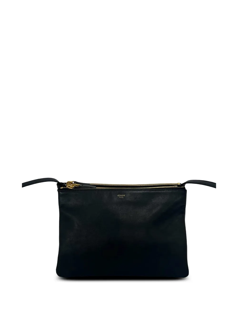 Celine Pre-Owned 2016 Small Lambskin Trio crossbody bag - Black