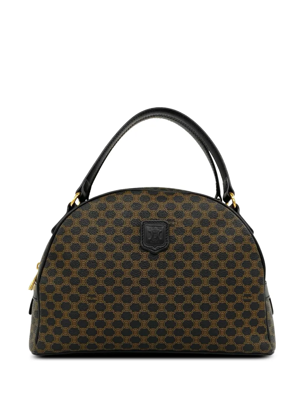 Celine Pre-Owned 1998 Macadam Coated Canvas Dome handbag - Braun