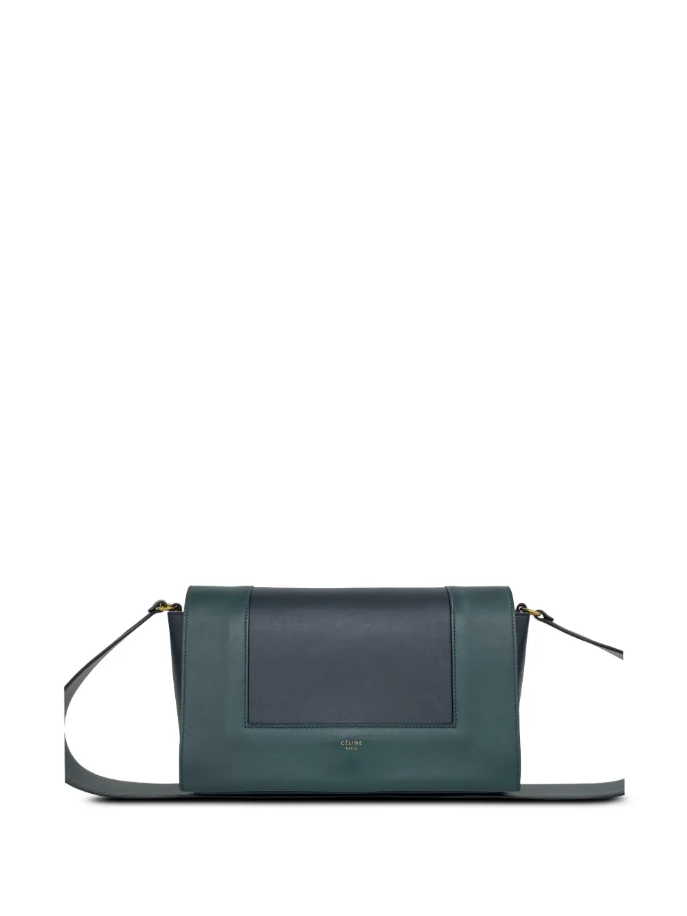 Celine Pre-Owned 2000-2026 Medium Shiny Smooth Calfskin Frame shoulder bag - Grün