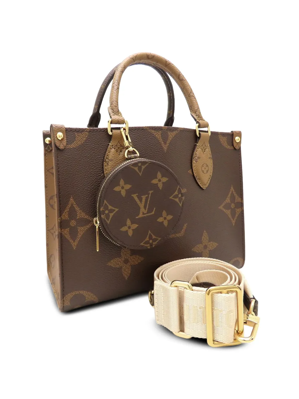 Louis Vuitton Pre-Owned 2021-2026 Monogram Reverse Giant OnTheGo PM satchel - Marrone