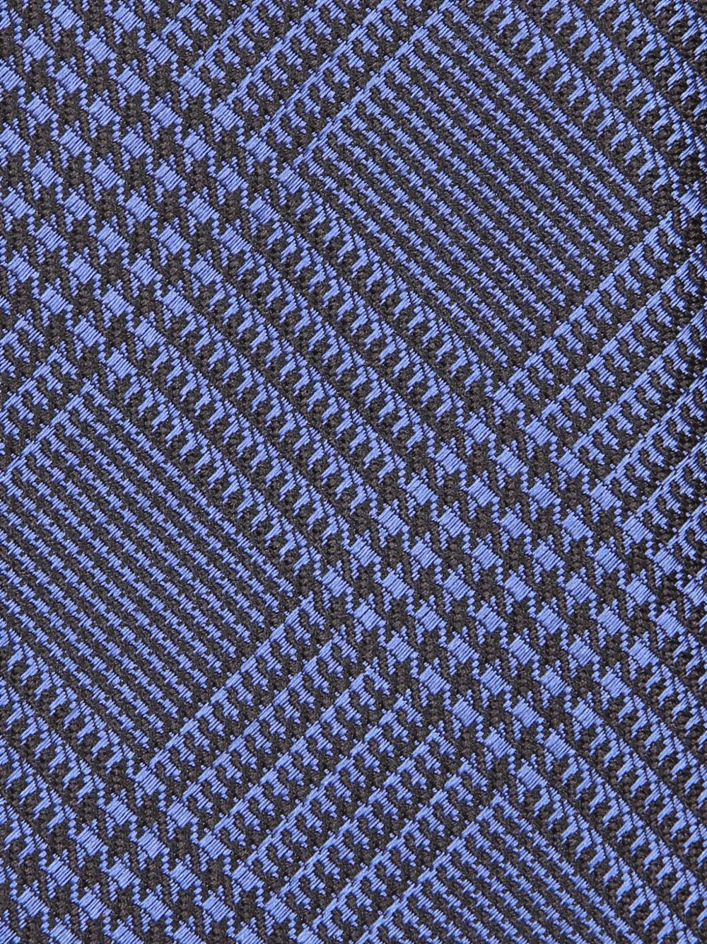 TOM FORD Prince of Wales check tie Blauw