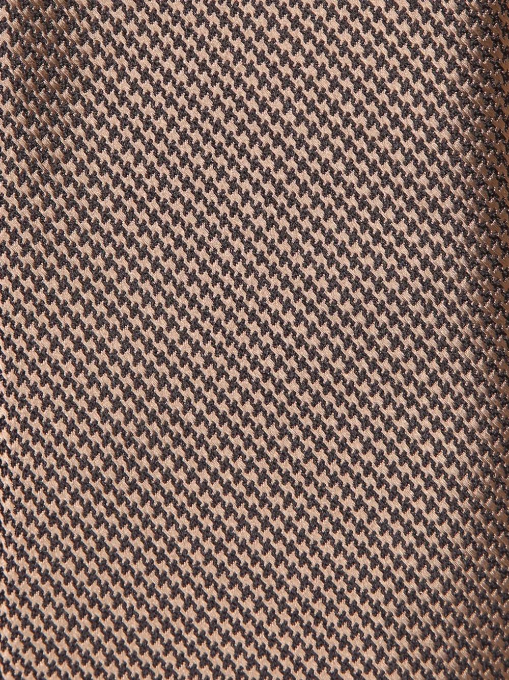 TOM FORD houndstooth-pattern silk tie Bruin