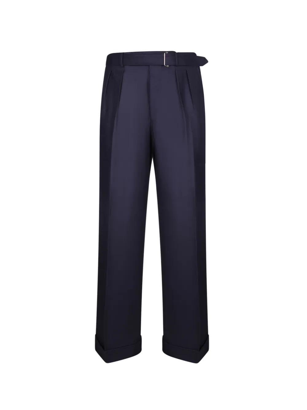 Officine Generale pleated turn-up trousers - Blu
