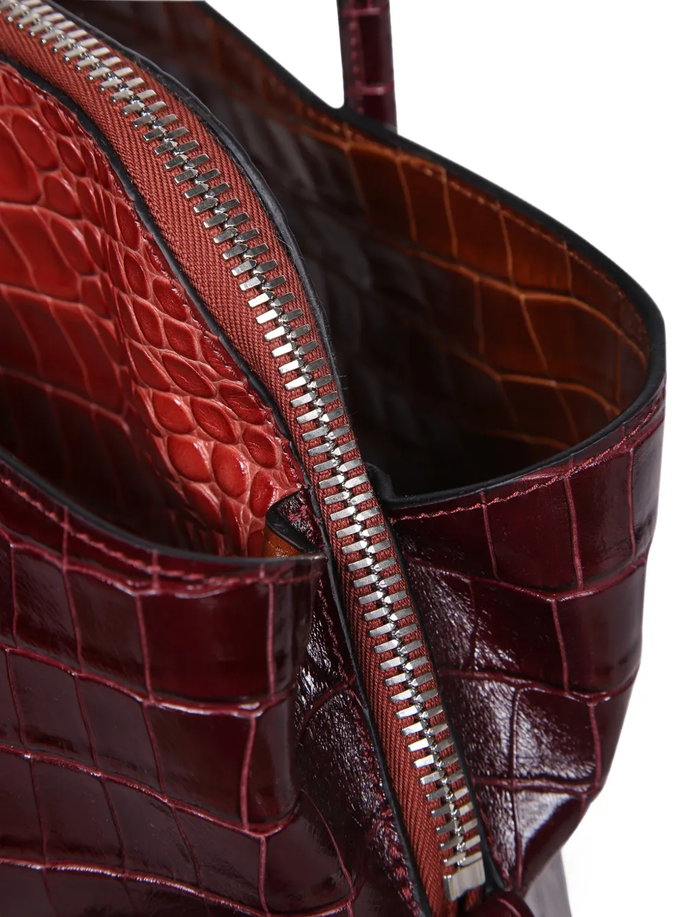 The Attico La Passeggiata medium faded bordeaux top handle Rood
