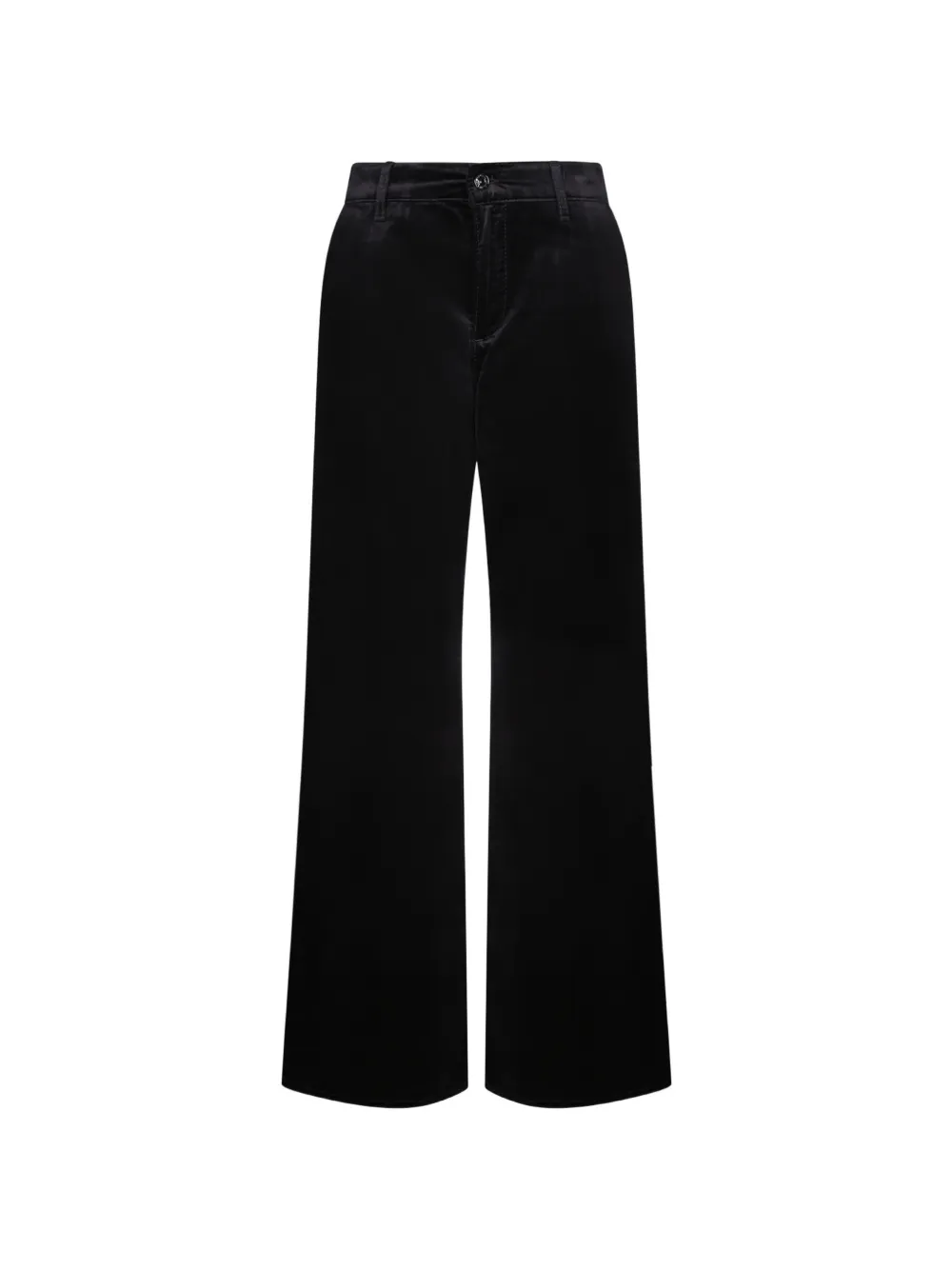 7 For All Mankind Lotta velvet wide-leg trousers Zwart