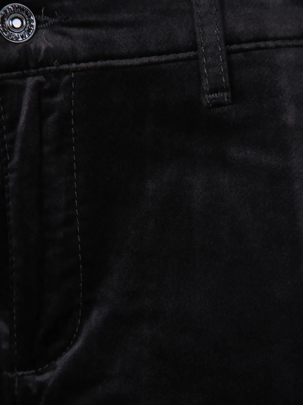7 For All Mankind Lotta velvet wide-leg trousers Zwart