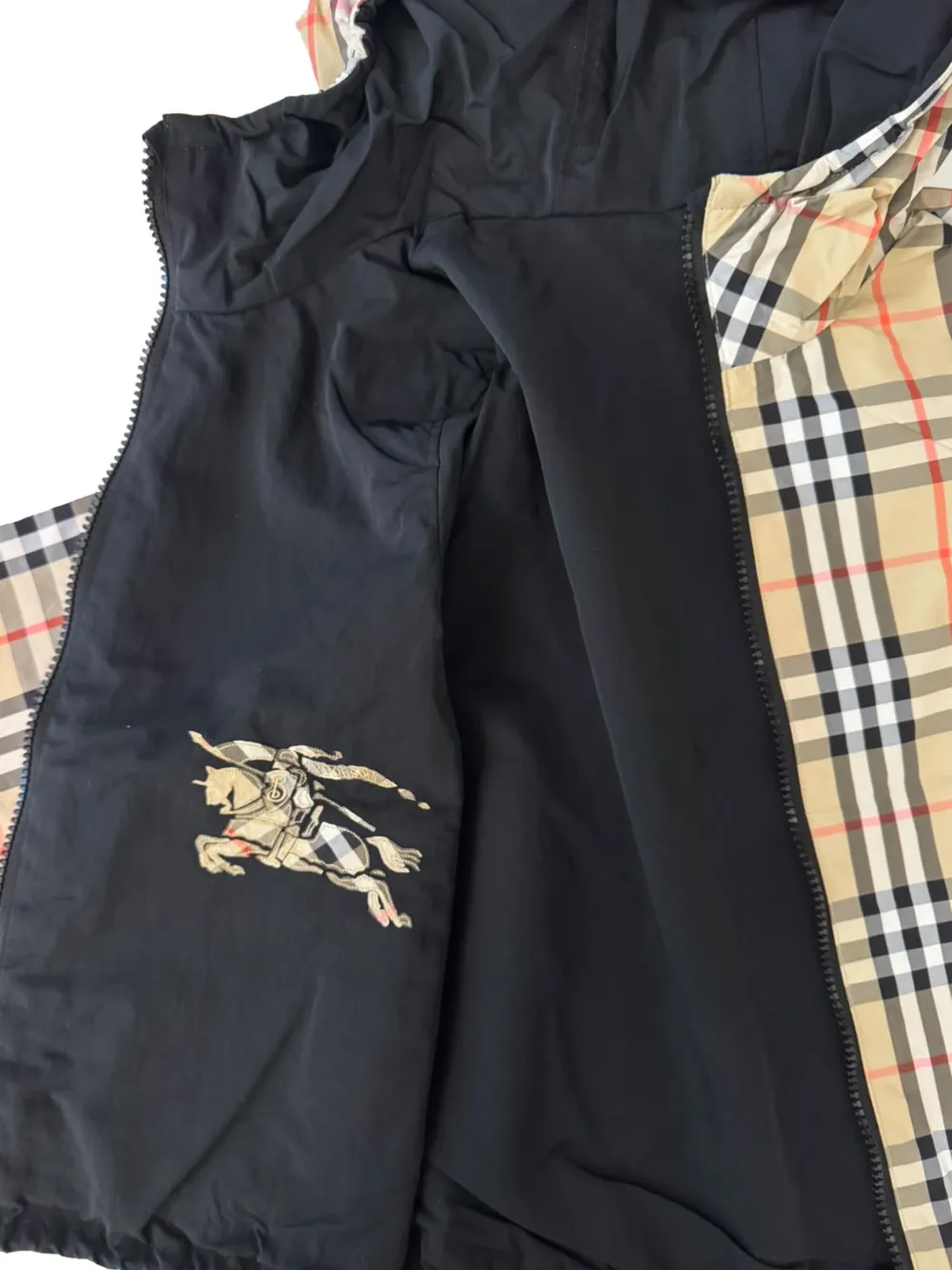 Burberry Kids Check reversible jacket Beige