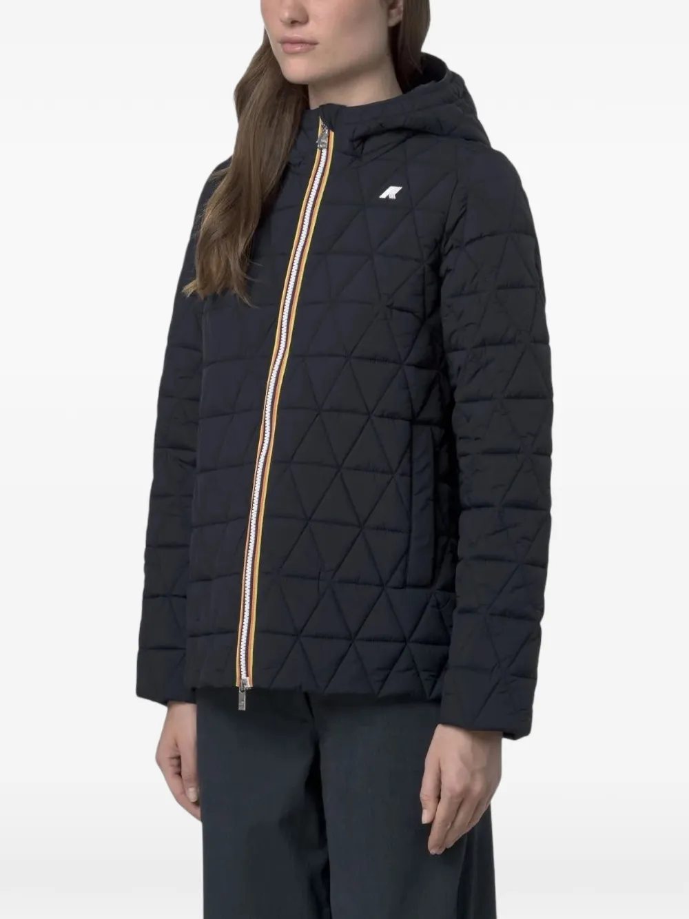 K-Way Madlaine diamond-quilted jacket Blauw