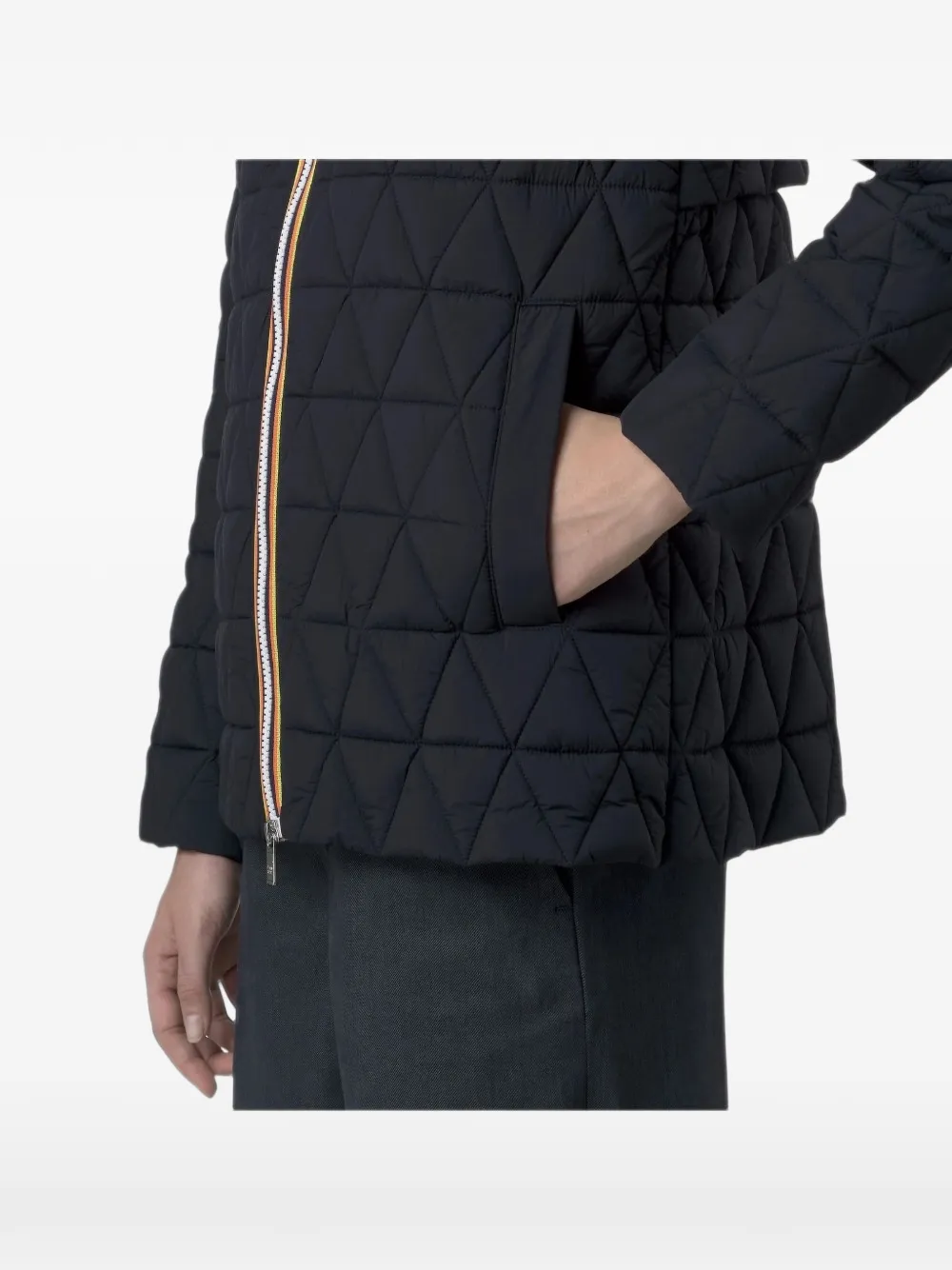 K-Way Madlaine diamond-quilted jacket Blauw