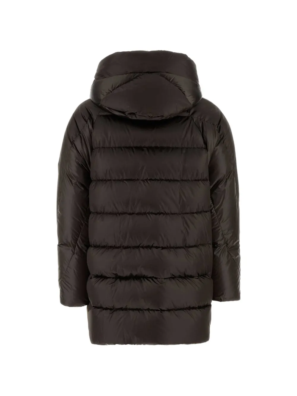 Moorer Wanita chevron-quilted parka coat Bruin