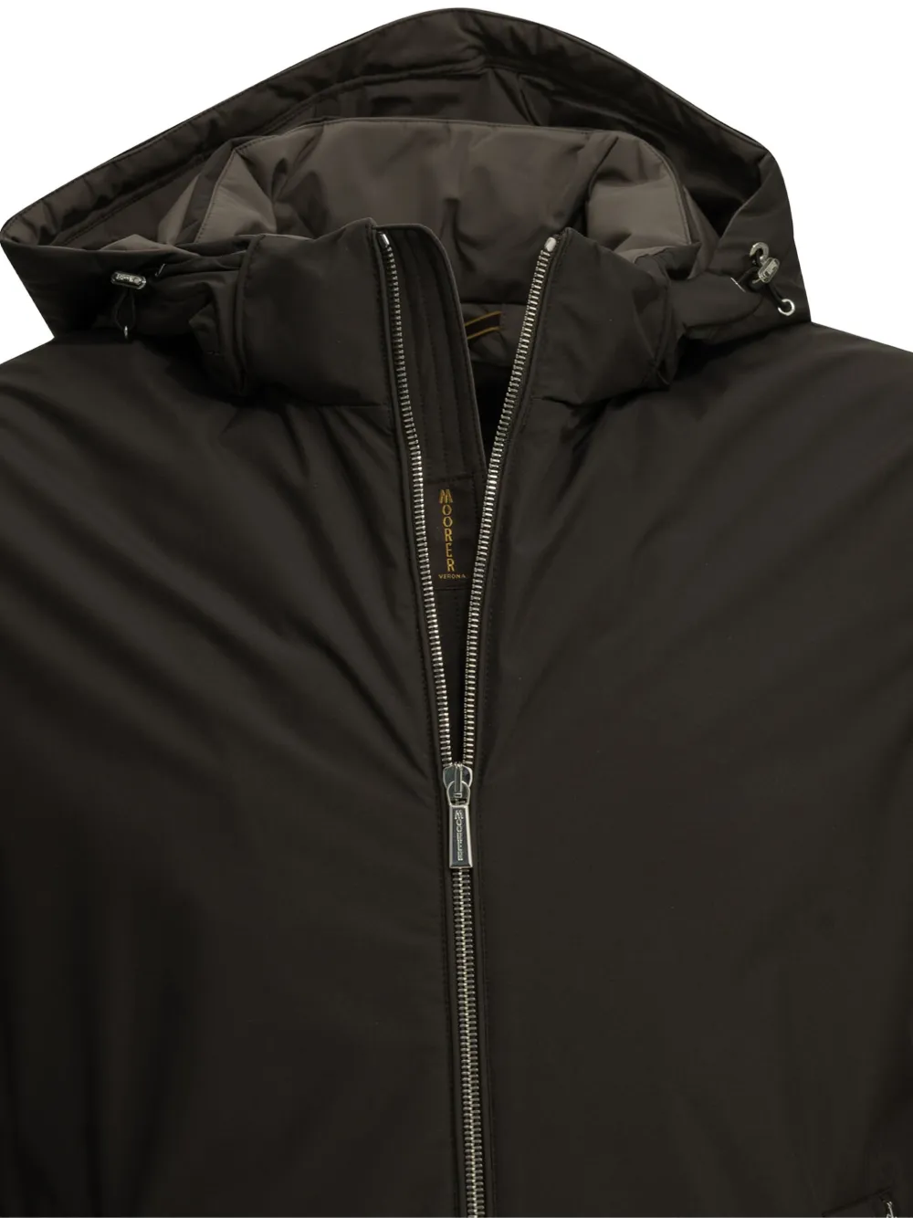 Moorer Albini- Stp hooded down jacket Bruin