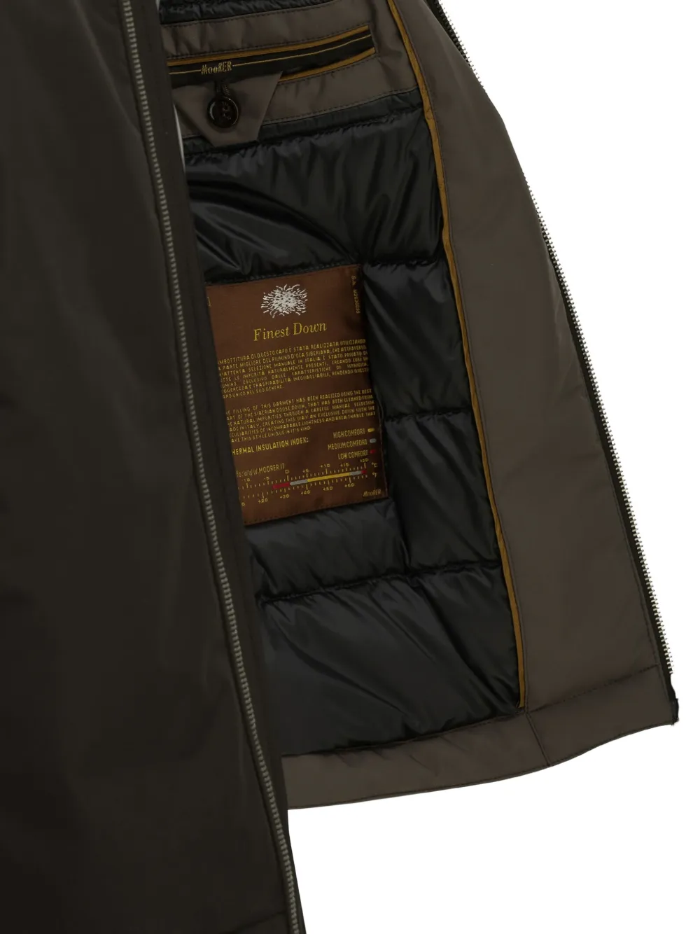 Moorer Albini- Stp hooded down jacket Bruin