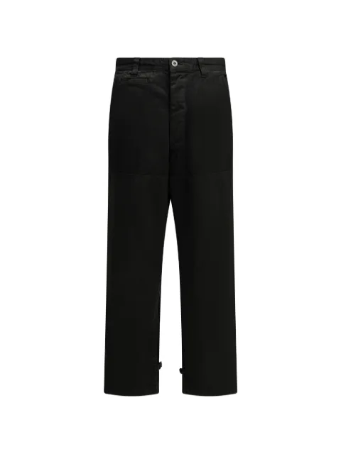 A.PRESSE Military Double Knee herringbone-weave panelled trousers