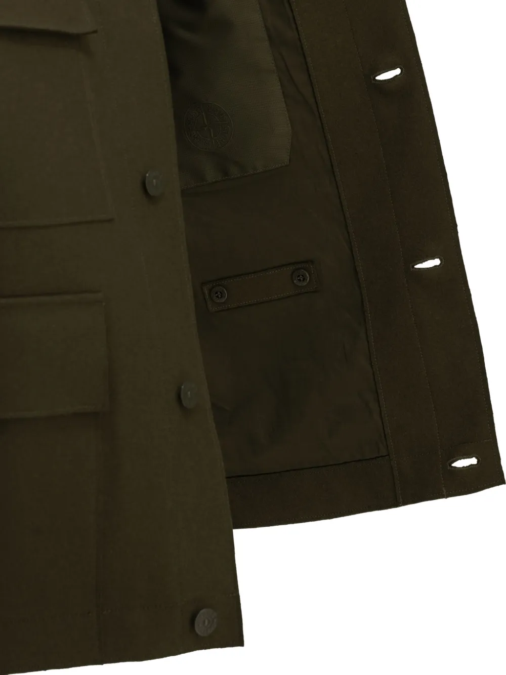 Stone Island Jack met logopatch Groen