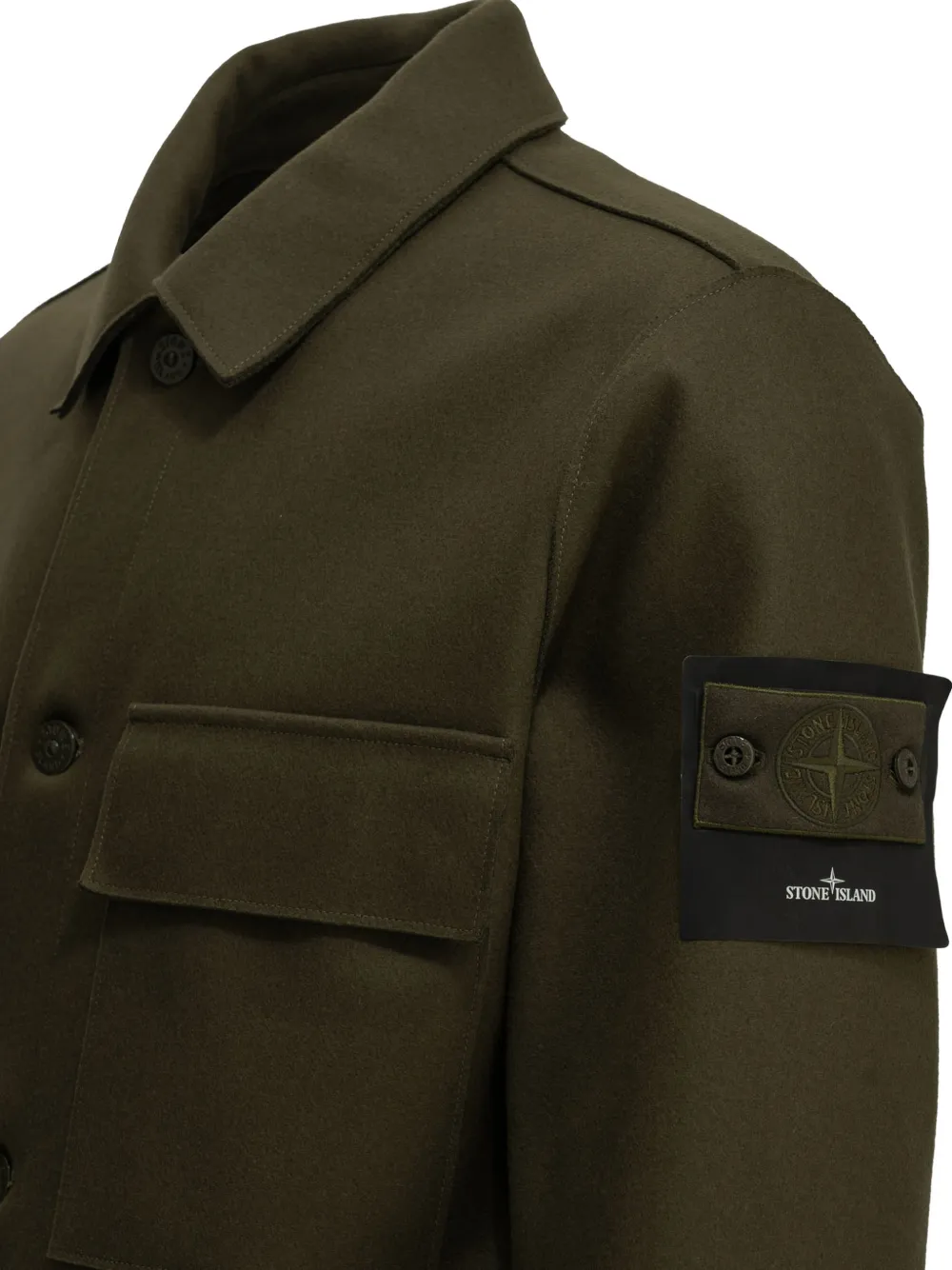 Stone Island Jack met logopatch Groen
