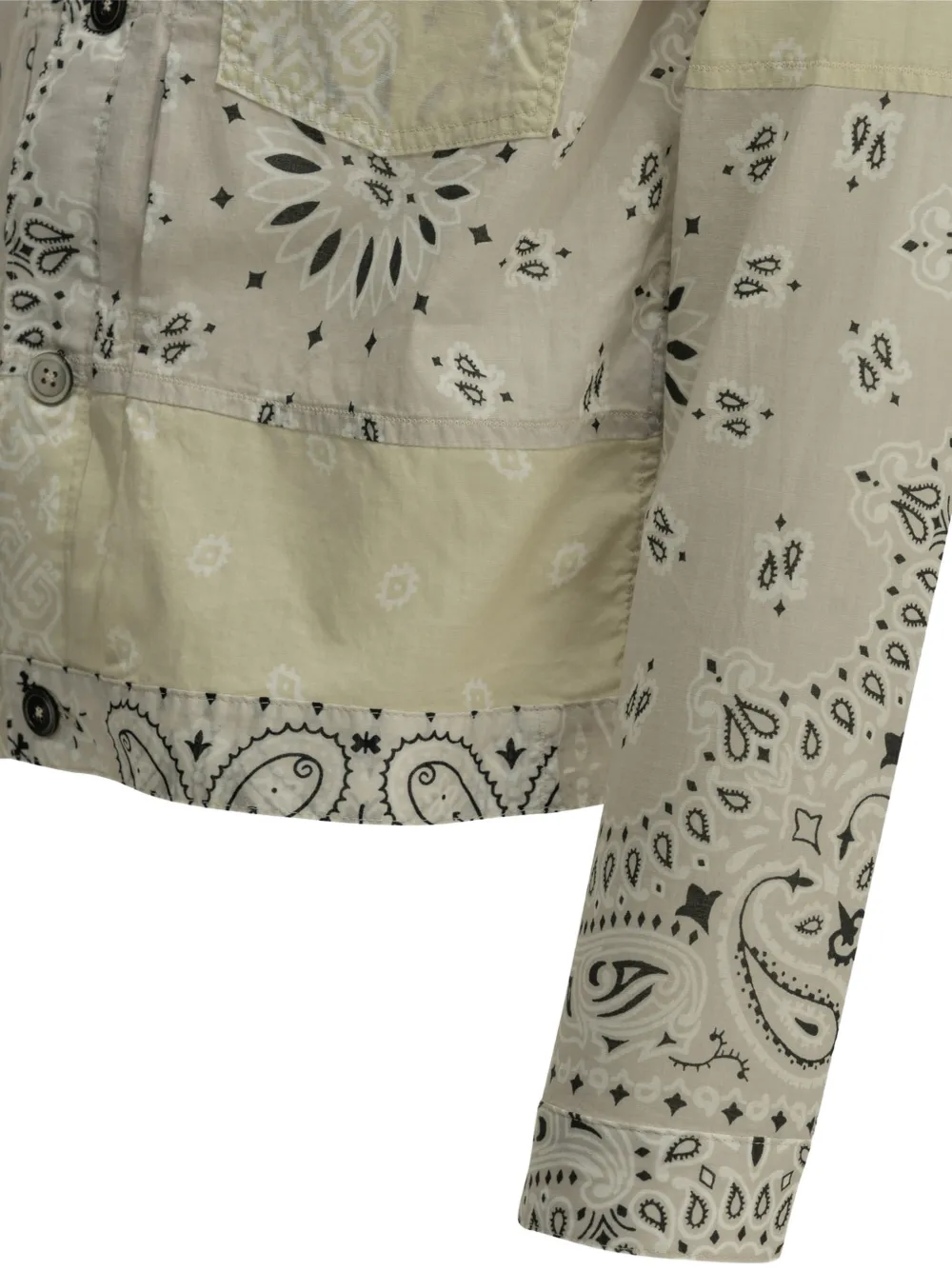 KAPITAL patchwork bandana-print jacket Beige