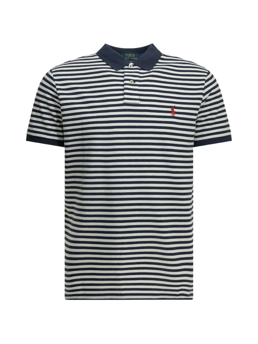 Polo Ralph Lauren striped-knit polo shirt Blauw
