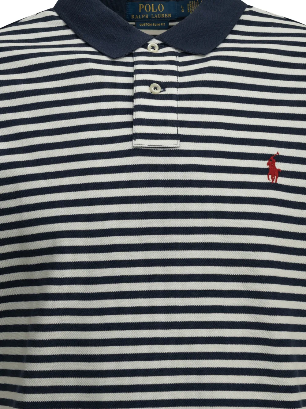 Polo Ralph Lauren striped-knit polo shirt Blauw