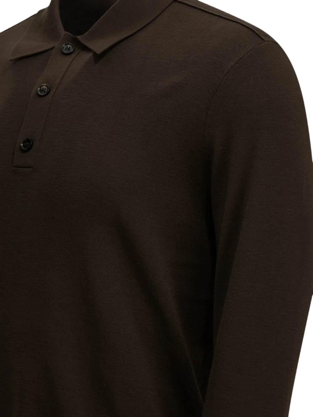 Burberry long-sleeve wool polo shirt Bruin