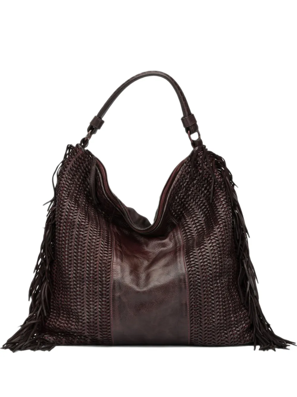 Reptile's House Vasia woven-leather shoulder bag - Rosso