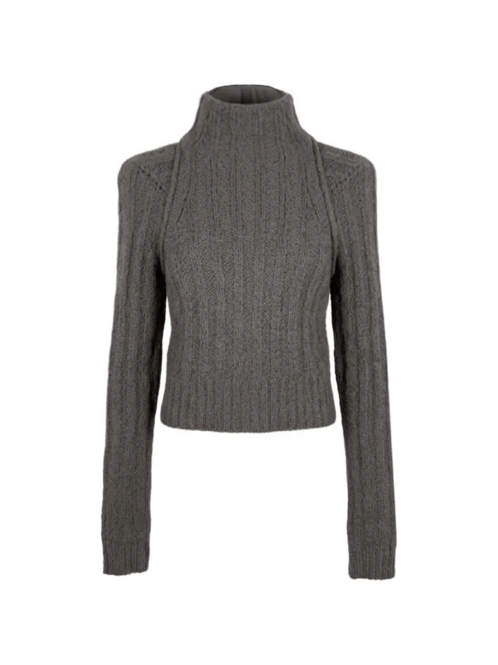 Rick Owens ribbed-knit sweater Grijs