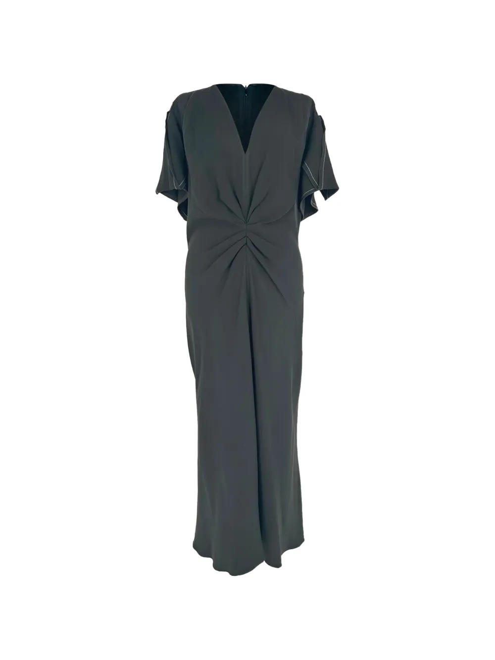 Victoria Beckham gathered midi dress - Black