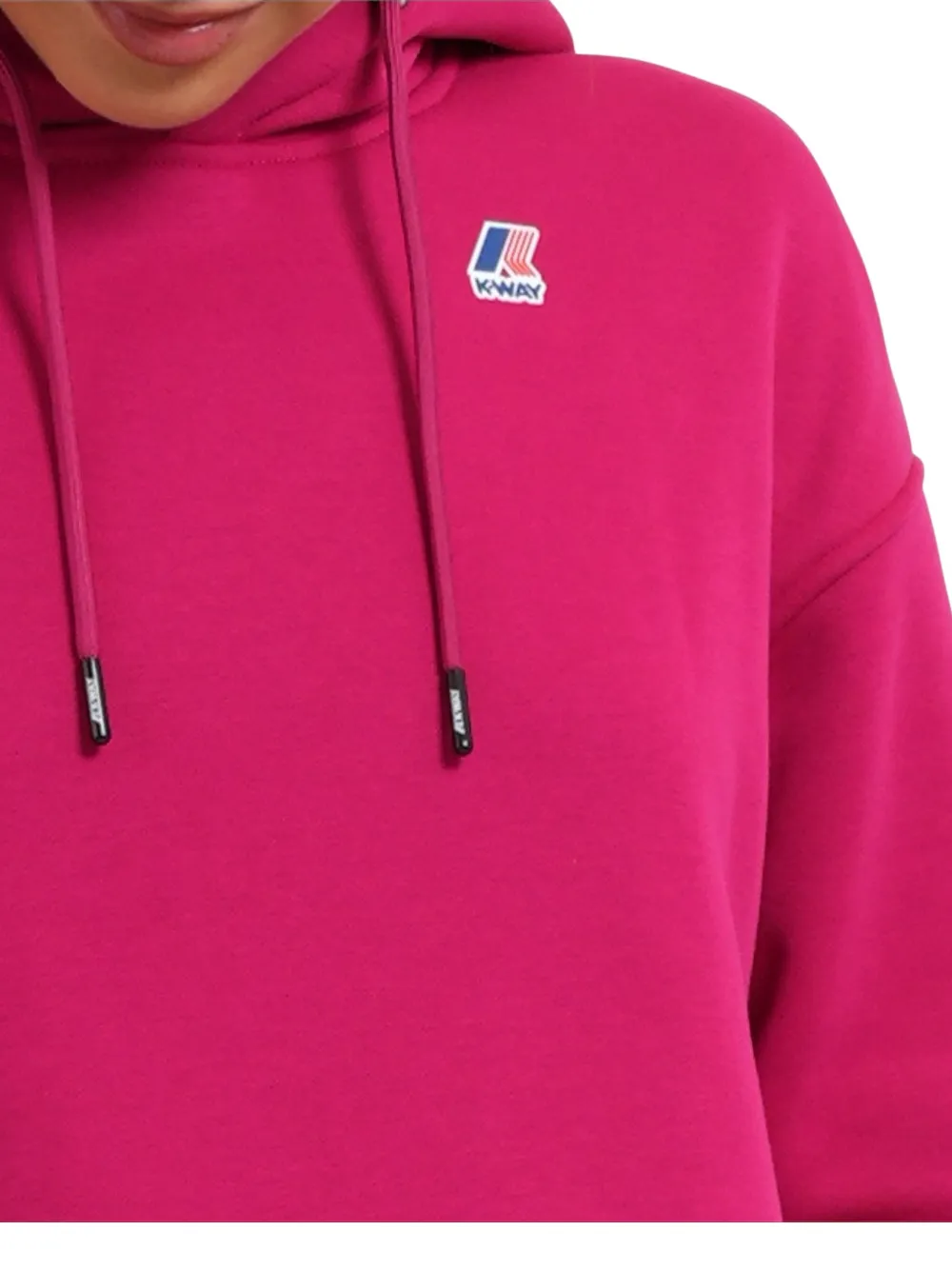 K-Way Ninette logo-print drawstring hoodie Roze