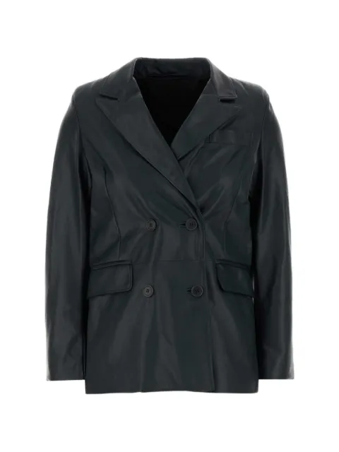 Santoro double-breasted leather blazer