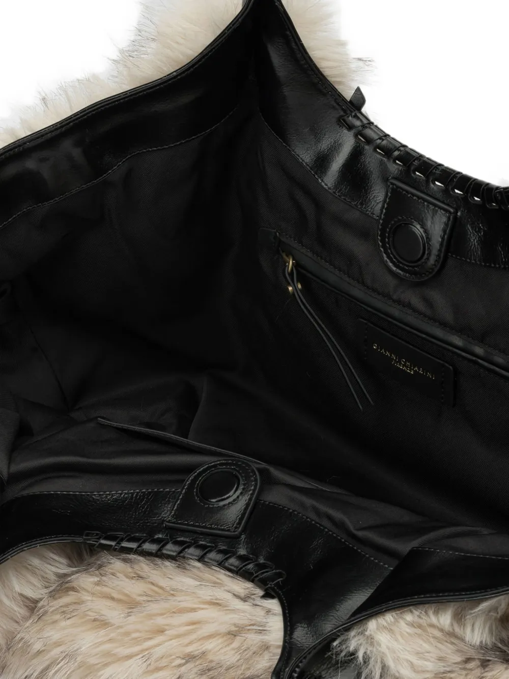GIANNI CHIARINI Dua faux-fur shoulder bag Beige