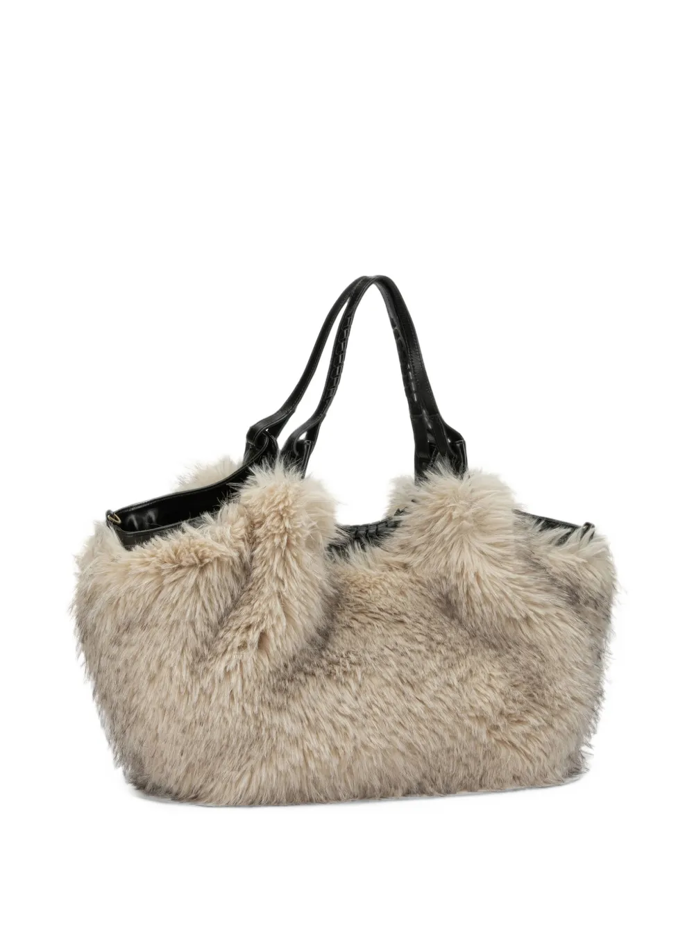 GIANNI CHIARINI Dua faux-fur shoulder bag Beige