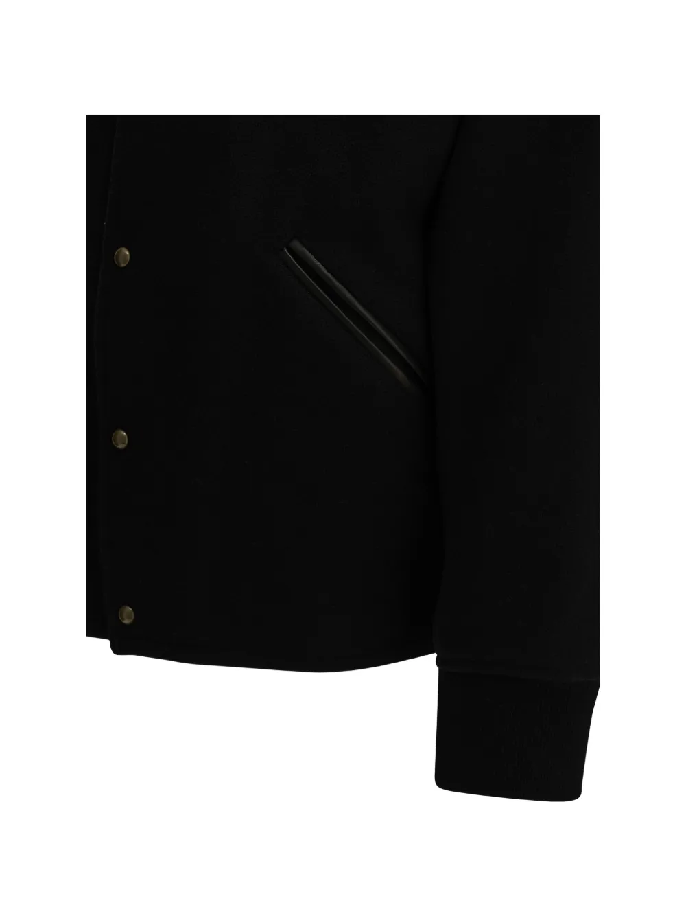 A.PRESSE leather-trimmed cashmere jacket Zwart