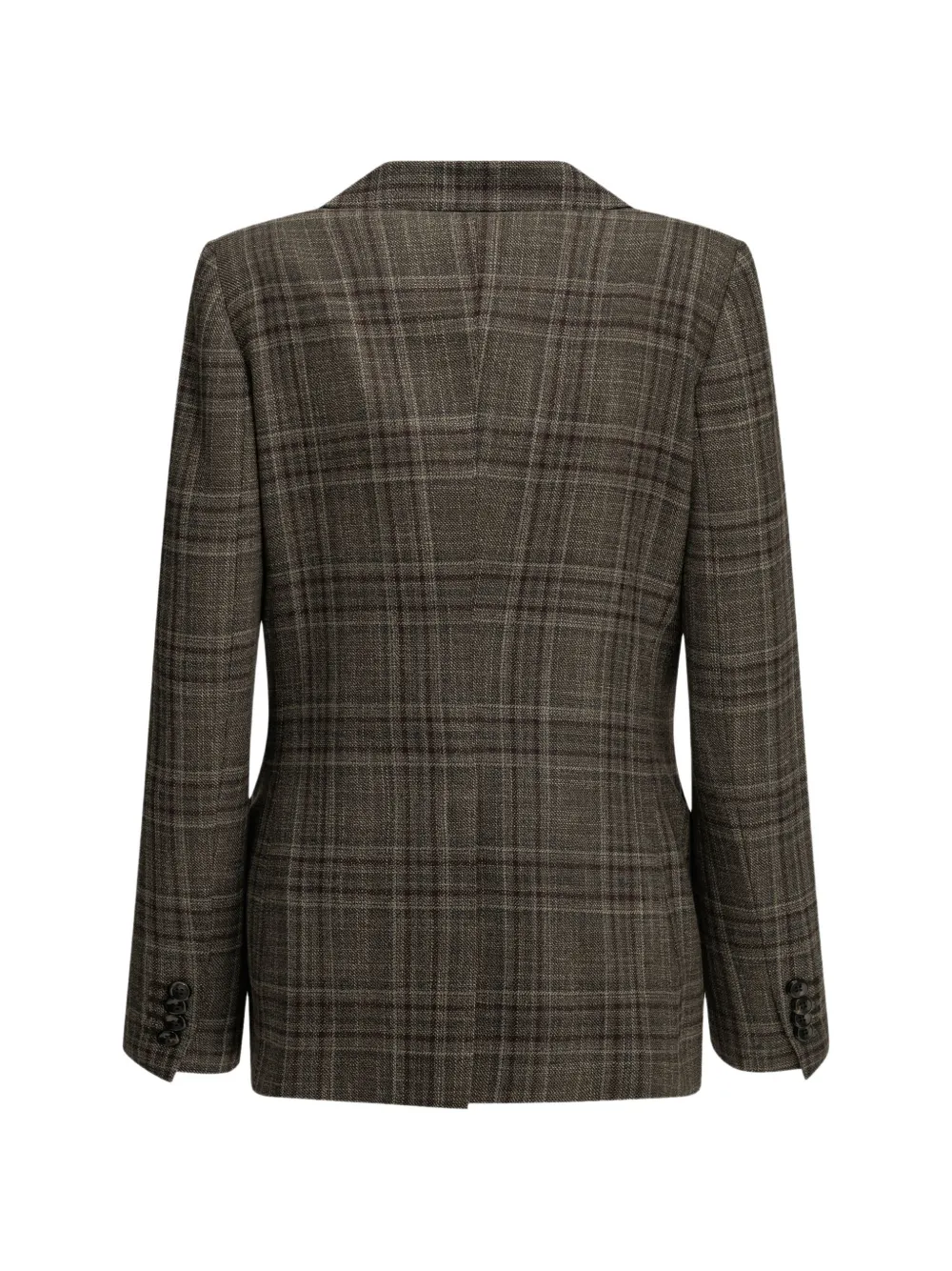 Tagliatore Paris check-pattern single-breasted coat Bruin