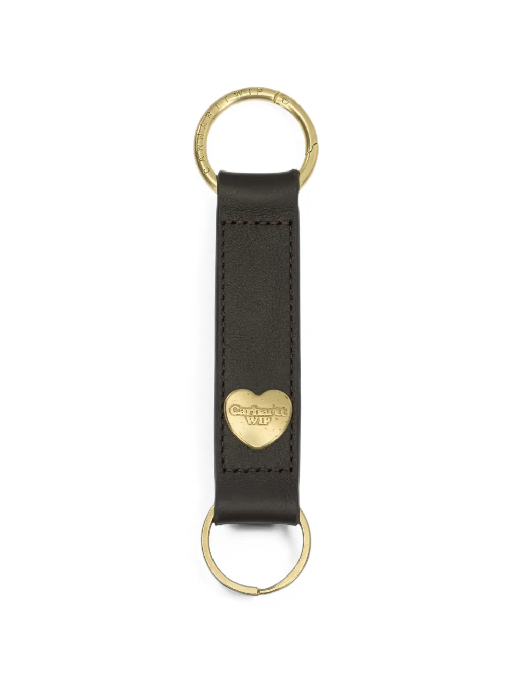 Carhartt WIP Arizona heart leather keyring - Marrone