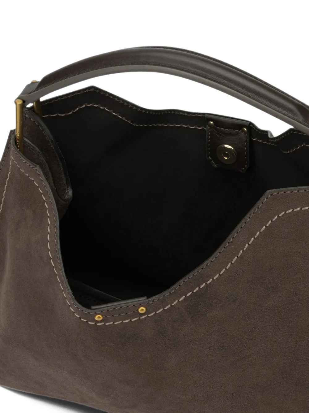 GIANNI CHIARINI Aurora suede shoulder bag Bruin