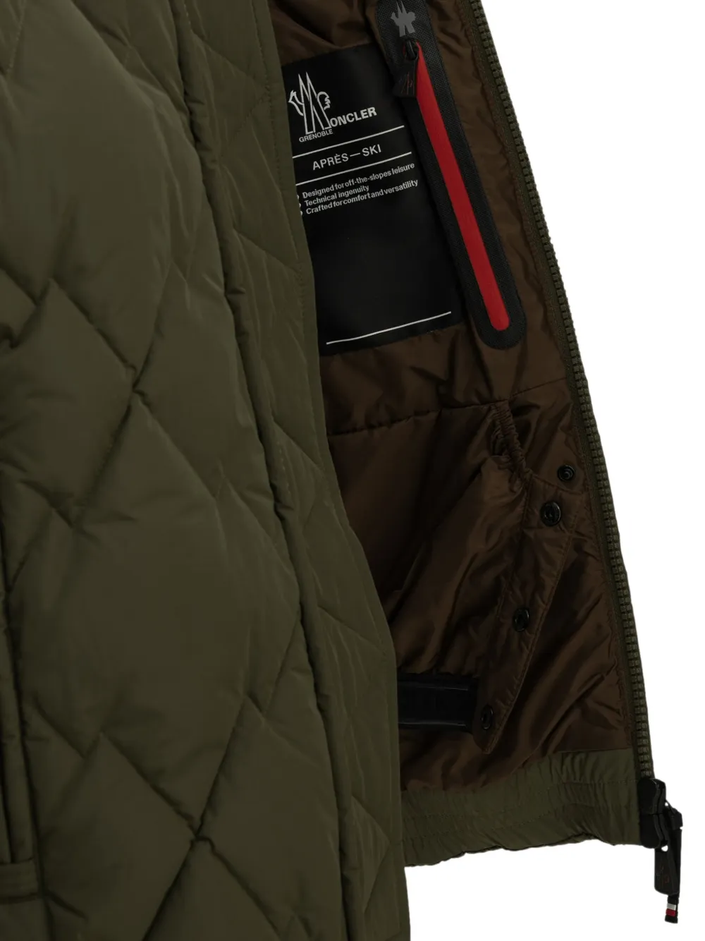 Moncler Grenoble Bramans diamond-quilted jacket Groen