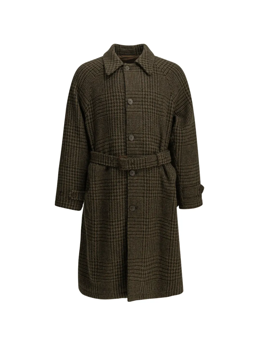 Polo Ralph Lauren check-pattern belted coat - Marrone