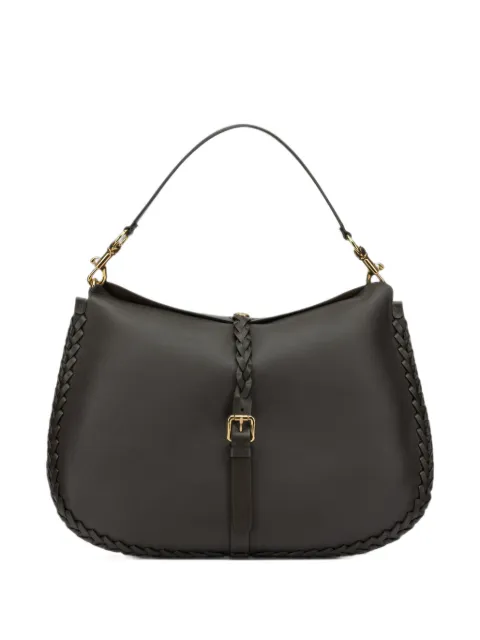 ETRO large Pony braided-trim leather shoulder bag