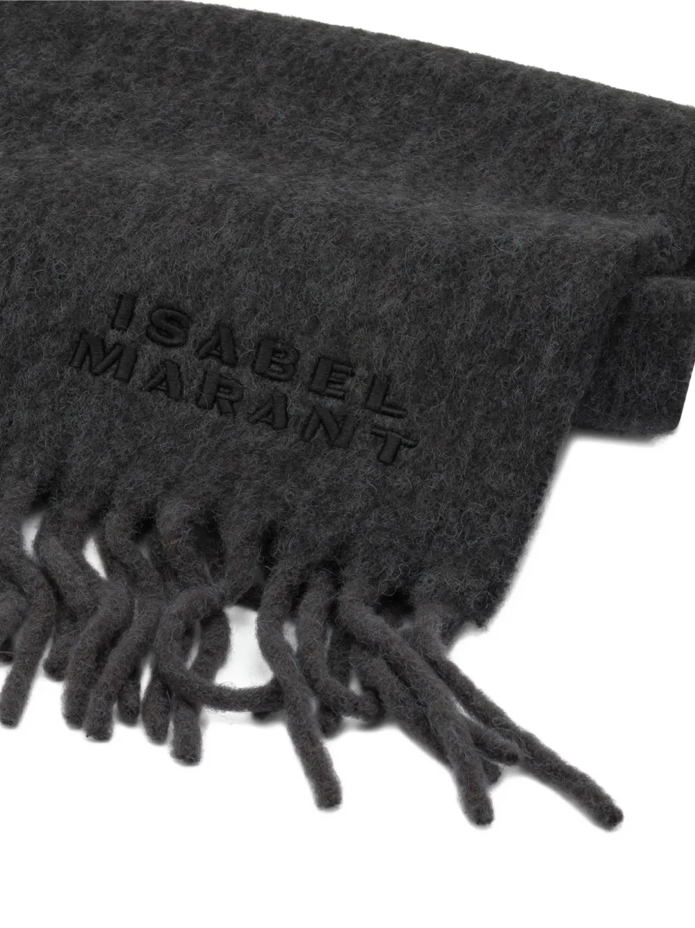 ISABEL MARANT Firny fringed scarf Grijs