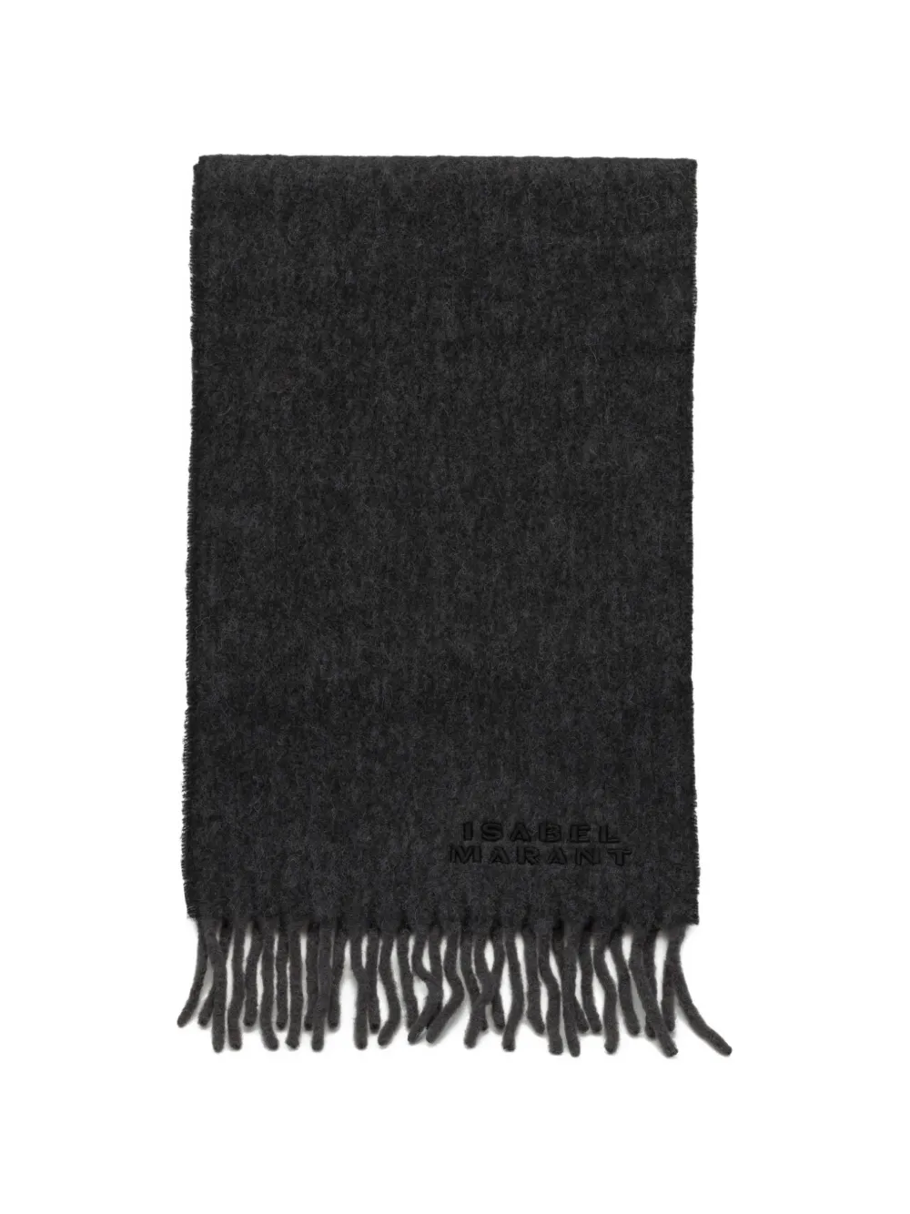 ISABEL MARANT Firny fringed scarf Grijs