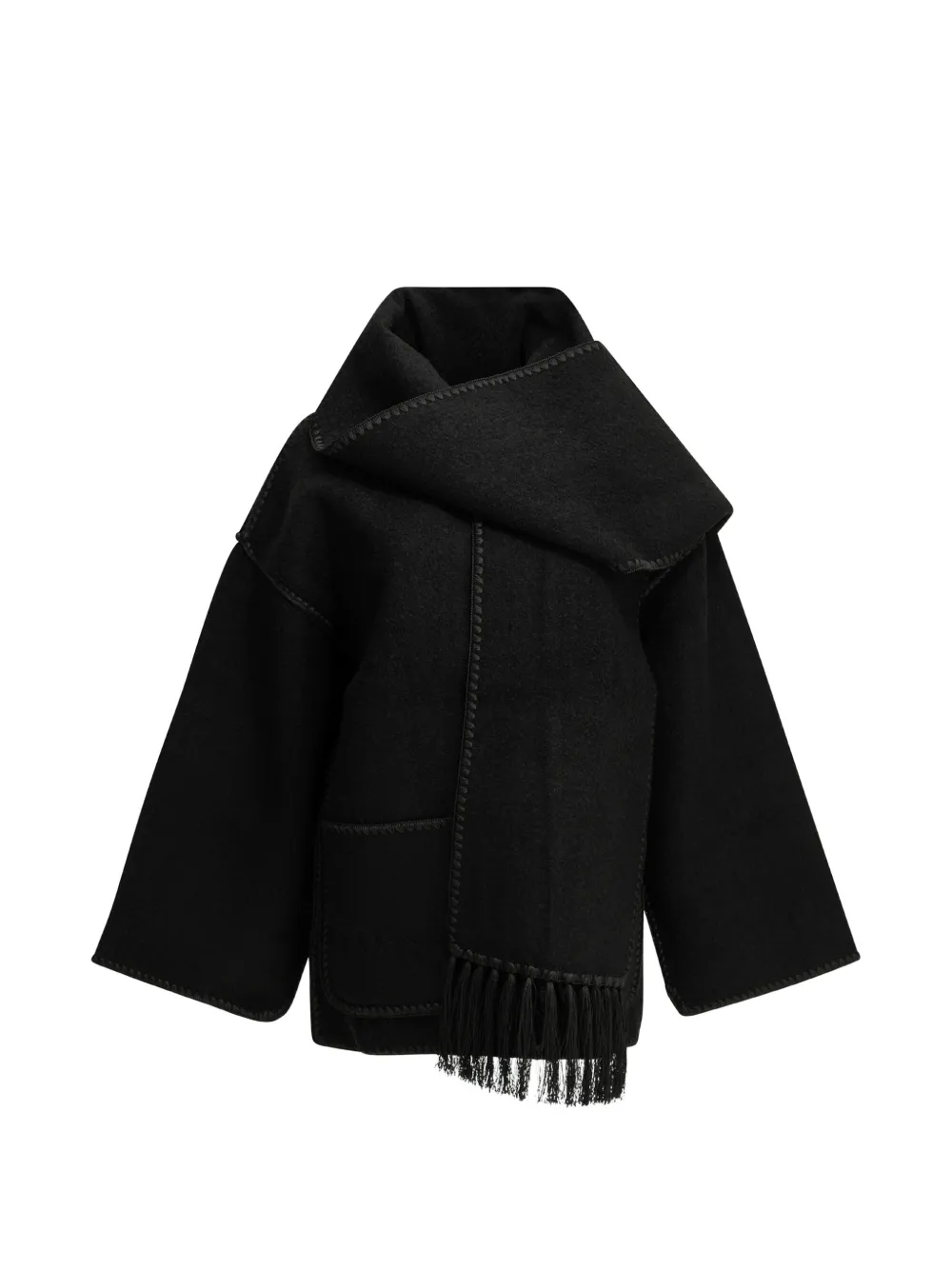 TOTEME embroidered scarf jacket black